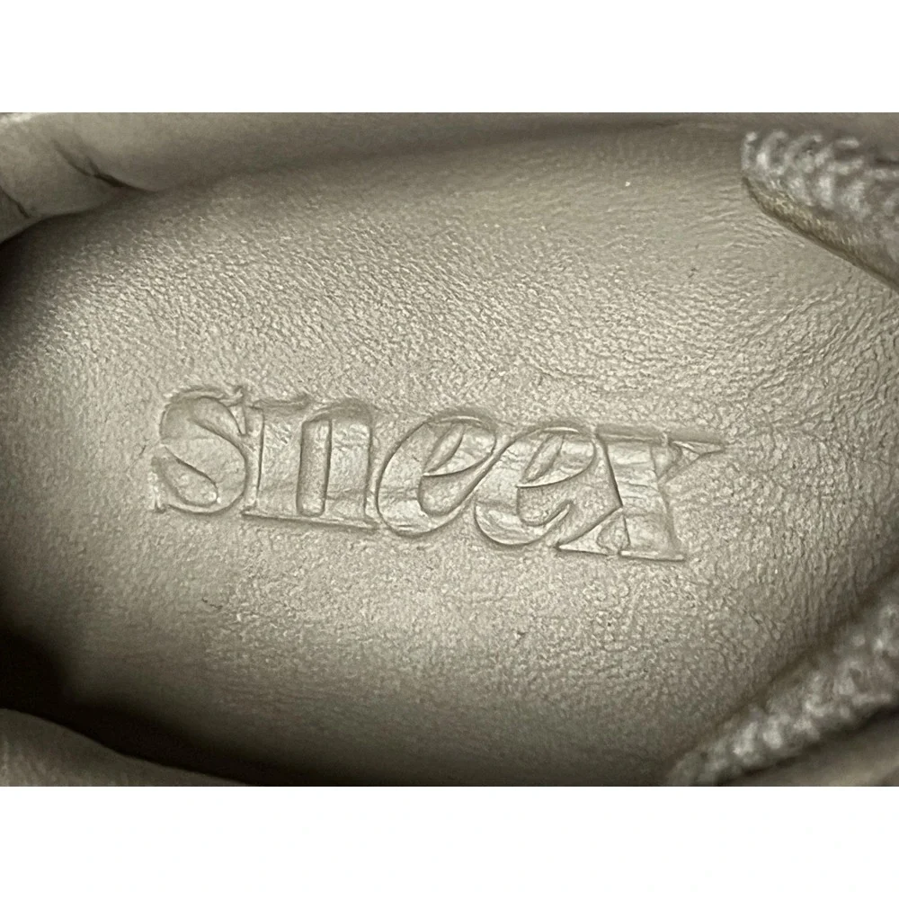 Sneex Shoes Womens Size 7 Beige Suede Mesh Stiletto Heel Round Toe Pumps Italy